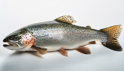 Obraz premium a trout on white background 