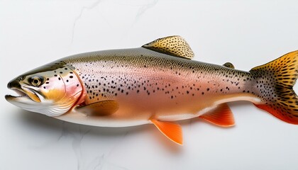 Obraz premium a trout on white background 