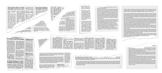 NEWS PAPER RIPPED PAGES torn  with shadows