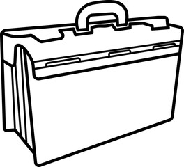Briefcase outline illustration vector
