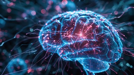 Brain nerve electric signal simulation
