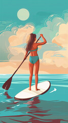 balade en paddle au couch&eacute; du soleil