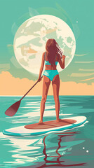 balade en paddle au couch&eacute; du soleil