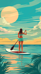 balade en paddle au couch&eacute; du soleil