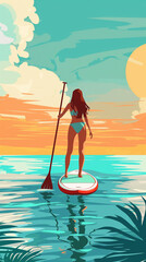 balade en paddle au couch&eacute; du soleil