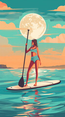 balade en paddle au couch&eacute; du soleil