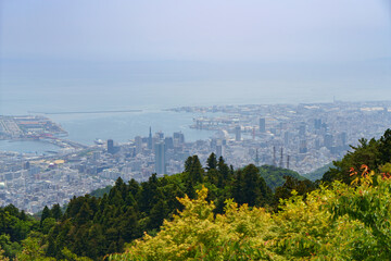 View of Kobe, Japan from Mount Rokko