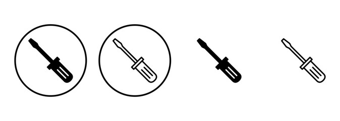 Screwdriver icon set. tools icon vector