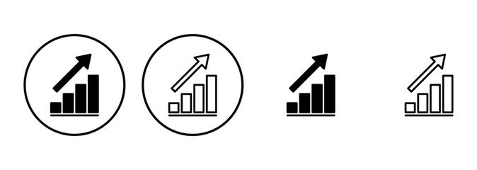 Growing graph Icon set. Chart icon. diagram icon