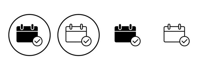 Calendar icon set. Calender symbol. calendar vector icon