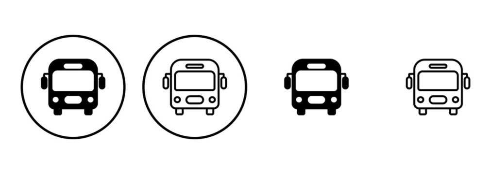 Bus icon set. bus vector icon