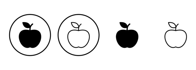 Apple icon set. Apple vector icon. apple symbols for your web design.