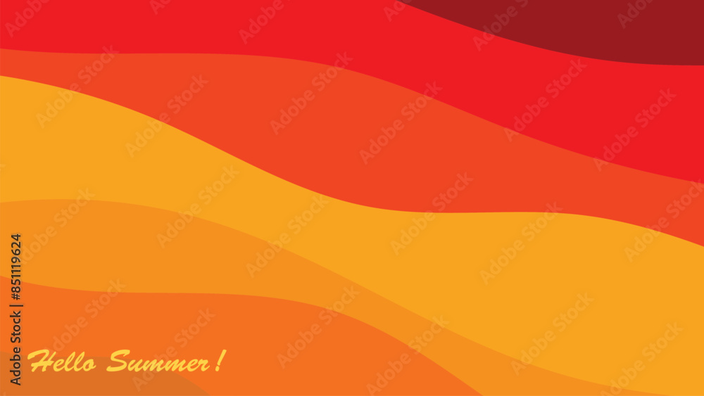 Poster abstract background design with summer color theme, with wavy patterns,abstract summer wave backgrou