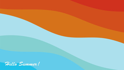 Abstract background design with summer color theme, with wavy patterns,Abstract summer wave background,