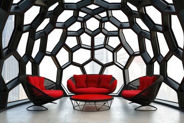 Living room design: a creative and innovative model blending modern aesthetics with functionality, redefining the heart of the home with stylish and practical elements.