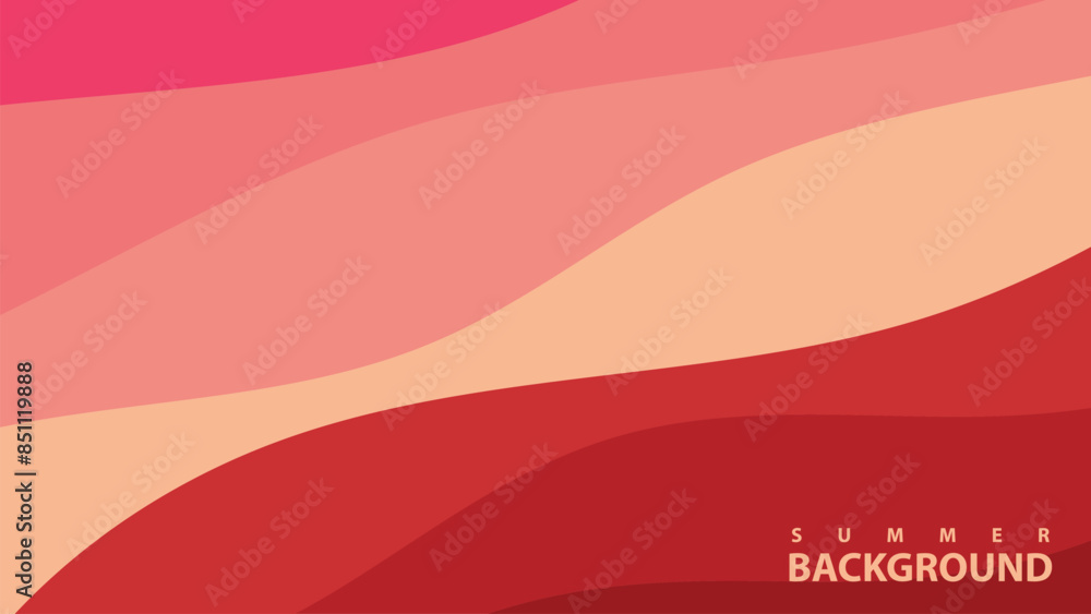 Poster abstract background design with summer color theme, with wavy patterns,abstract summer wave backgrou