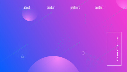 Business Illustration. Retro 3d Pattern. Blue Modern Art. Vector Shapes. Party Gradient Elements. Spectrum Ui. Paper Landing Page. Purple Business Illustration