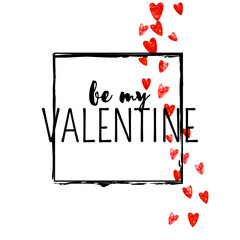 Love Card. Greeting Banner For Couple. Vintage Frame. Pink Happy Wallpaper. Romantic Illustration For Gift. Rose Modern Border. Red Love Card.