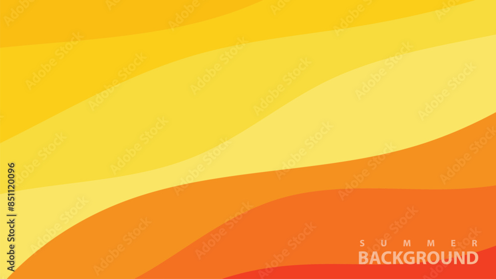 Poster abstract background design with summer color theme, with wavy patterns,abstract summer wave backgrou