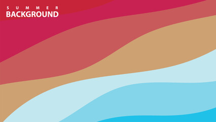 Abstract background design with summer color theme, with wavy patterns,Abstract summer wave background,