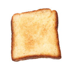 Piece of fresh toast bread isolated on white