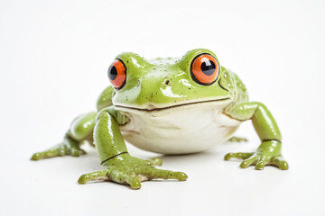 Obraz premium Green Tree Frog with Red Eyes