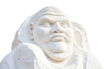 Obraz premium Close Up Of A White Stone Statue Of A Man's Face