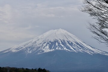 Mount Fuji is snow-capped year round.