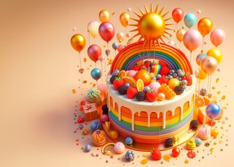 GeneConfectionery artistry, Fantasy food concept, Pastel colors, Playful design elements, Sugar rush theme,rated Image