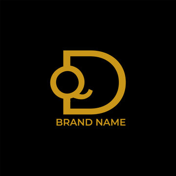 DQ, QD letter alphabet logo design