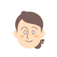 髪をお団子にまとめた女性のアイコン