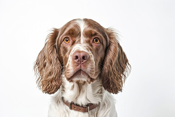 Portrait of a Brown and White Springer Spaniel with Soft Eyes