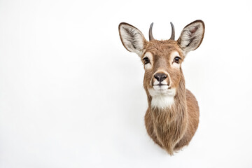 Fototapeta premium Curious Deer Buck Looking Directly at Camera