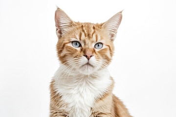Obraz premium Close Up of a Ginger Cat with Blue Eyes