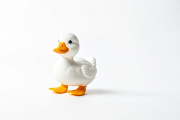 White Rubber Duck on a White Background