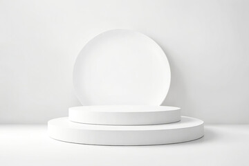 White Minimalist Product Display Platform