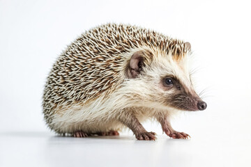 Fototapeta premium Hedgehog on White Background