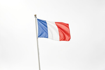 French Flag Waving in the Wind