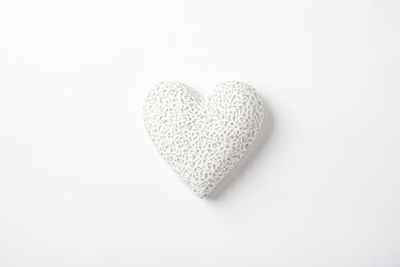 Obraz premium White heart with intricate pattern