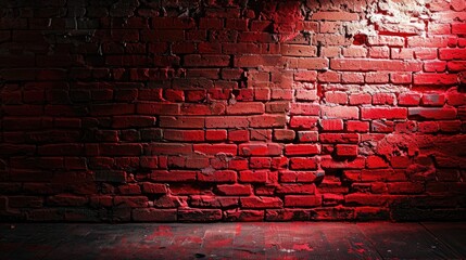 Red bricks wall with space for text