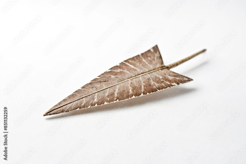 Poster Single feather on a white background