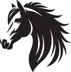 Obraz premium Silhouette image horses head Victor style