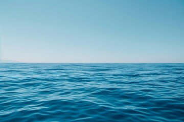 Calm Ocean Water under Clear Sky.