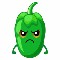 Capsaicin vector illustration, disapproving icon and healthy solder fruit, silhouette, logo, eps file, Capsaicin cartoon character, png On White Background