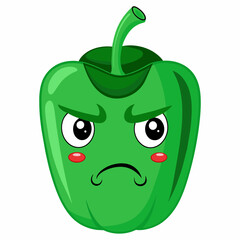 Capsaicin vector illustration, disapproving icon and healthy solder fruit, silhouette, logo, eps file, Capsaicin cartoon character, png On White Background