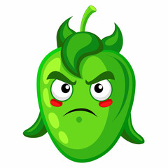 Capsaicin vector illustration, disapproving icon and healthy solder fruit, silhouette, logo, eps file, Capsaicin cartoon character, png On White Background