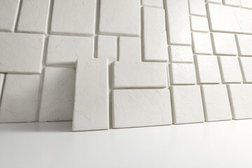 Fototapeta premium White Textured Brick Wall