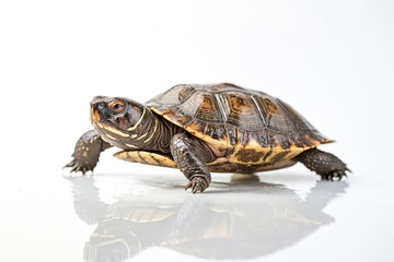 Fototapeta premium Closeup of a turtle on a white background