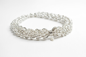 Obraz premium Silver and Pearl Bracelet