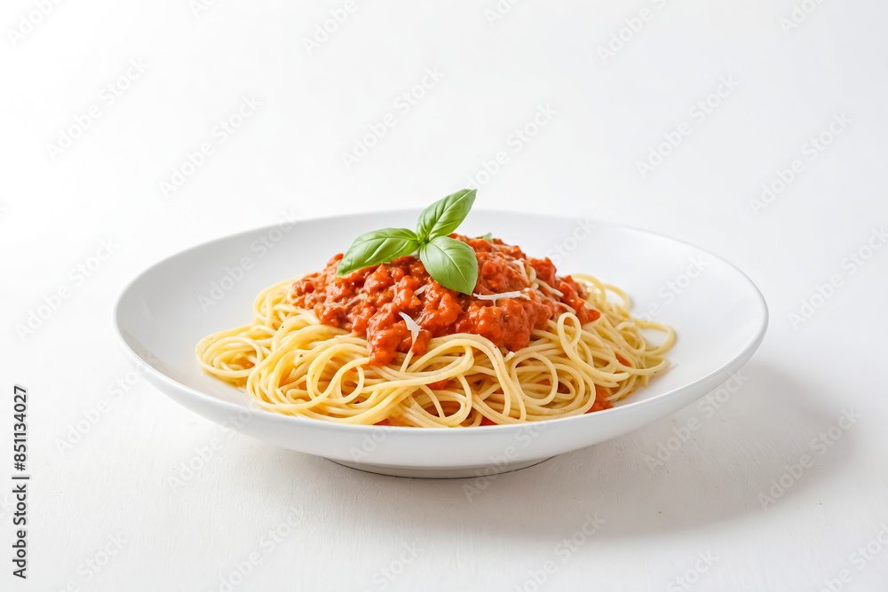 Wall mural Spaghetti with Tomato Sauce and Basil